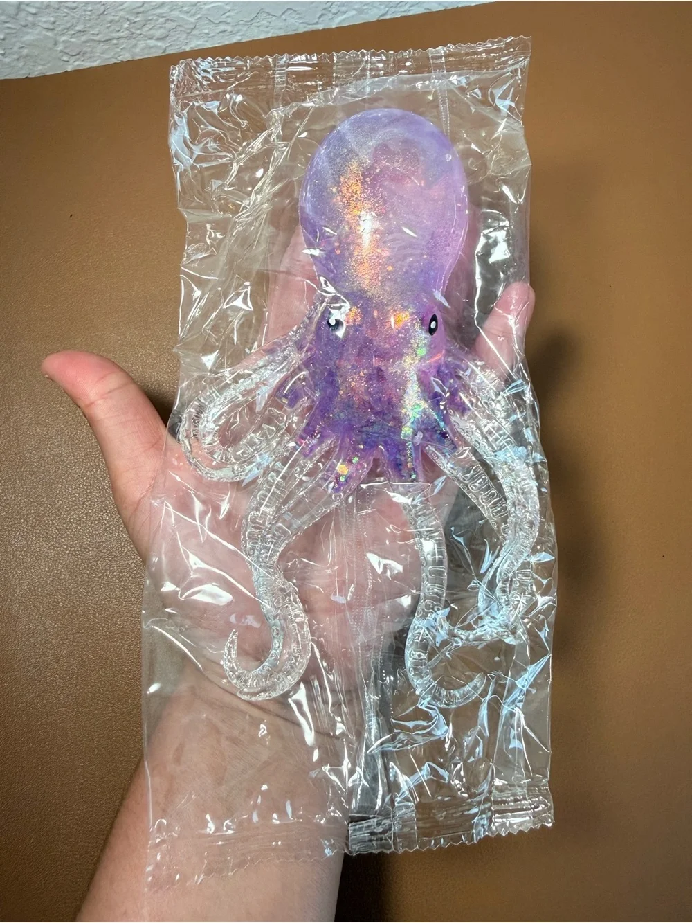 Glitter Purple Octopus Plush Toy - Sparkly Sea Creature
